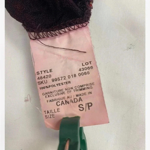 Le Chateau Shimmering Sleeveless Cocktail Burgundy & Gold Dress Size Small - Picture 9 of 9